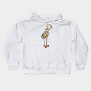 Contorted Crane Marginalia Kids Hoodie